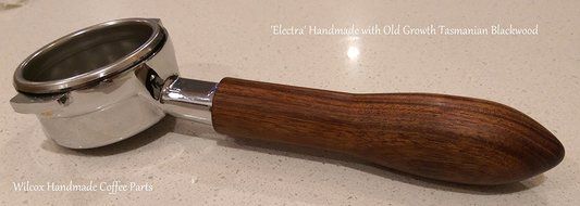 Fine Handmade Australian Native Hardwood 'Electra' Coffee Portafilter Handle (Tasmanian Blackwood, M12) N2