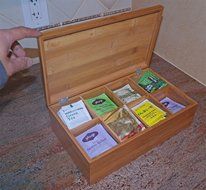 Tea Box Tea Storage Chest Cabinet, Bamboo Natural Y004-1 N3