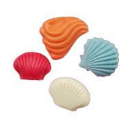 Yunko 4 Cavity Shell Conch Silicone Party Fondant Cup Cake Decorating Tools Chocolate Candy Sugar Mold