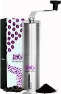 The Purple Tractor Coffee Grinder, Precise Stainless Steel Manual Hand Crank Ceramic Burr For Superior Consistency...
