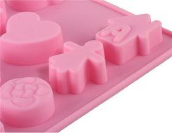 Stylish Silicone Cake Mold &amp; Ice Tray (Pink) N3