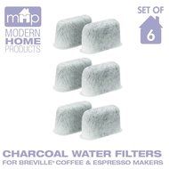 Charcoal Water Coffee &amp; Espresso Filter Cartridges, Replaces Breville BWF100 Charcoal Water Filters- Set of 6