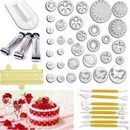 ACE 46Pcs Baking Tool For Cakes Decorating Sets Pastry Tools Cookie Mould Fondant Flower Molds N2