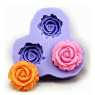 Y&amp;XL&amp;H Bakeware Silicone Flower Baking Molds for Fondant Candy Chocolate Cake (Random Colors) N5