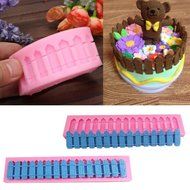 3D Picket Fence Silicone Fondant Cake Decoration Mold Sugarcraft Baking Mould