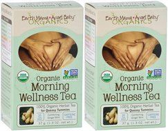 Earth Mama Angel Baby Organic Morning Wellness Tea, 16 Teabags/Box (Pack of 3) N7