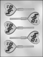 CK Products 2-Inch Heart with L-O-V-E Chocolate Mold