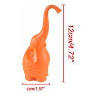 GOOTRADES Silicone Elephant Shaped Mug Cup Loose Leaf Herb Spice Filter Tea Infuser (Grey) N9