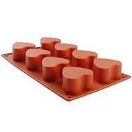 Silicone Hearts Baking Cake Chocolate Soap Candy Jelly Ice Mold Mould Pan 8-cav N5