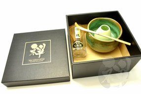 Japanese Mino Yaki ware Matcha Bowl And Tea Ceremony Set Green Tea 11.5 / 11.5 / 8cm (4.5 / 4.5 / 3.1inch)[7376] N6