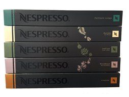 50 Nespresso Capsules - Luxury MIXED (New Linizio Lungo, Rosabaya, Dulsao, Indriya, Fortissio Lungo)
