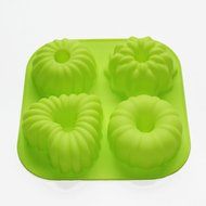 X-Haibei Mini Bundt Cake Donot Pudding Jello Ice Cream Mold Pan Cupcake Bakeware Silicone Mold N2