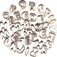 Tinksky 37pcs Alphabet Number Letter Fondant Cake Frill Edge Cutter Mold Mould Set N3