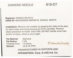 NEW NEEDLE FOR SANSUI DA-P550A SANSUI DAT-550 SANSUI GX-310 MIDI-55 819-D7 N3