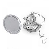 GOOTRADES Duck Shape Stainless Steel Leaf Tea Infuser Filter Strainer Chain Ball Spoon N5