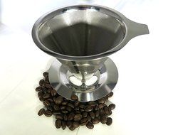 Barista Quality Pour Over Coffee Maker - Premium Stainless Steel Coffee Cone Filter - Hipster Approved N2