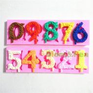Mom&amp;pea 0589 Candle Numbers Shaped Silicone Mould for Fondant Cake Sugar Paste Cake Decoration 3d Cake Toppers... N3