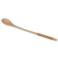Miraclekoo Wooden Coffee Tea Spoon with Kusunoki Lines Long Handle Mixing Spoon,8 - Inch, 4 Psc N3