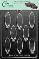 Cybrtrayd S113 Small Surfboards Chocolate Candy Mold with Exclusive Cybrtrayd Copyrighted Chocolate Molding Instructions