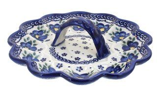 Polish Pottery Spring Blossom Egg Plate