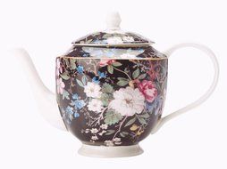 Maxwell &amp; Williams William Kilburn Midnight Blossom 38floz Ceramic Teapot N4