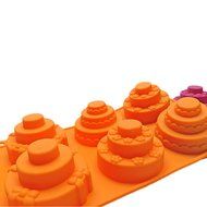 6 Cavity Three- tier Cake Molds Silicone Cake Bread Baking Mold Set of 2