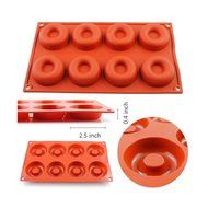 8-Cavity Xmas Donut Baking Cookie Mold Chocolate Cake Muffin Candy Pan Bakeware Set N3