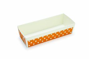 Welcome Home Brands T70118BX Festive Rectangular Loaf Baking Pans, Set of 6, Orange Polka Dot