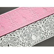 FOUR-C Cake Baking Mold Silicone Cake Mat Lace Pad for Cake Decorating Color Pink N2