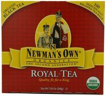 Newman's OwnOrganics Royal Tea, Organic Black Tea, 100 Individually Wrapped Tea Bags, 7.05-Ounce Boxes (Pack of 5) N5