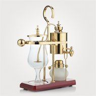 Royal- Coffee Pot Siphon Coffee Maker (can Be Equipped With Grinder Itself) ( Color : Gold )