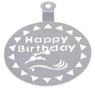 Aimeart Bakeware Food Grade Plastic Happy Birthday Imprint Mat Cake Decorating Tool, Pack of 3
