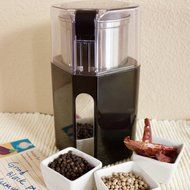 MIRA Electric Spice and Coffee Grinder, Stainless Steel Blades, Removable Cup, Cleaning Brush