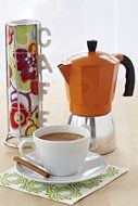 IMUSA, B120-43O, Aluminum Coffeemaker, 6-Cup, Orange