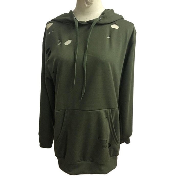 Hoodie Sweatshirt,Morecome Womens Loose Casual Long Sleeve Hoodie Pullover (L, Army Green1) N13