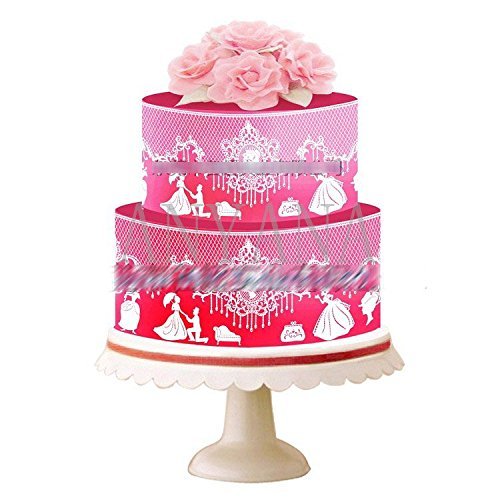 Anyana Lace mat Bride Groom Dancing Silicone Mould cup Cake Fondant Sugarcraft Topper N3