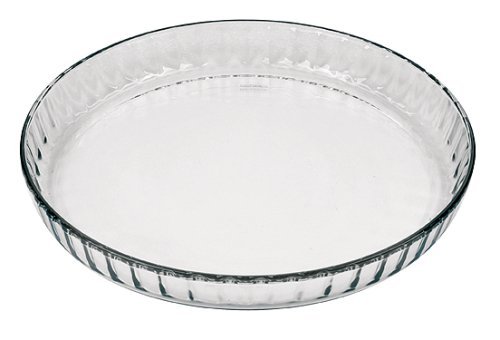 Marinex Glass Fluted Flan or Quiche Dish, 10-1/2-Inch