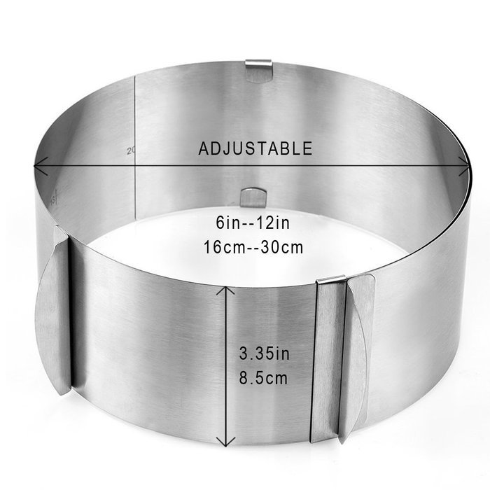 KALREDE Stainless Steel Adjustable Circle Round Mousse Cake Ring Molds Baking Tools N2