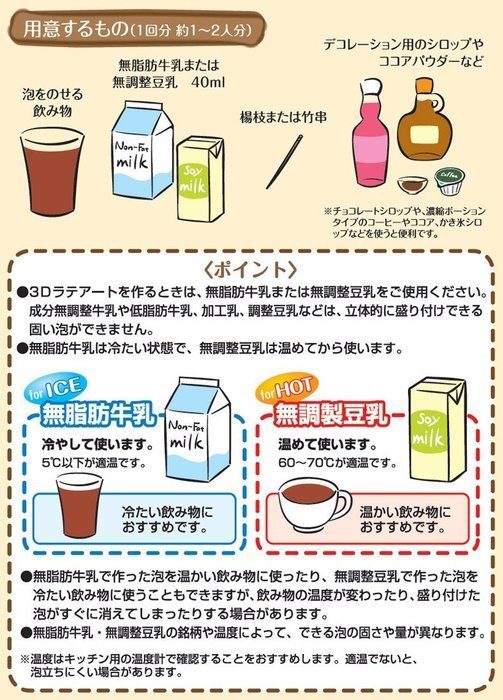 3D latte maker Awatachino White N11