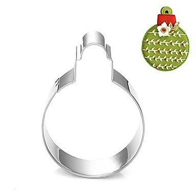 Y&XL&H Christmas Decoration Bubble Ball Shape Cookie Cutter, L 7.6cm x W 6.6cm x H 2cm, Stainless Steel