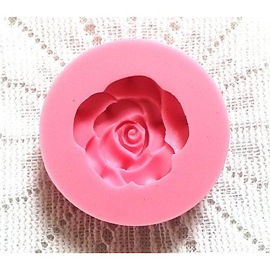 Y&XL&H Bakeware Silicone Rose Baking Molds for Fondant Candy Chocolate Cake (Random Colors)
