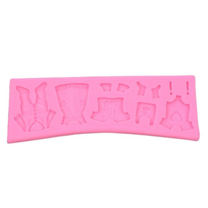 inkint Bakeware Cake Decorating Accessories Silicone Fondant Embosser Molds Bbay Clothes Sugarcraft Pastry Molds... N2