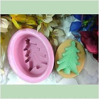 Sher Christmas Tree Fondant Cake Chocolate Silicone Mold Cake Decoration Tools,L9cmW6.5cmH4.5cm