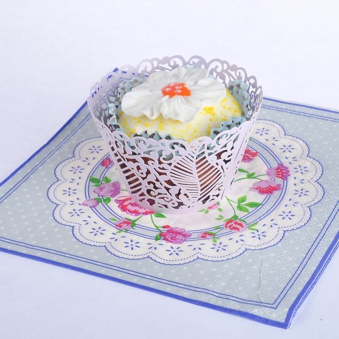 50pcs Light Purple Leaf Muffin Cup Cake Wrapper Case Party Liner Decoration
