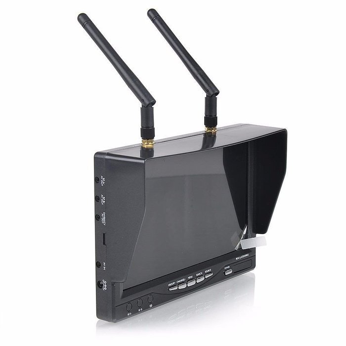 Uphig RX-LCD5802 7" 5.8G Boscam FPV 32CH HD 800*480p Monitor Receiver Built-in Battery (US STOCK) N6