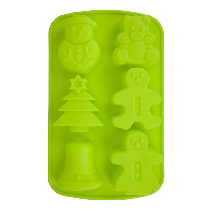 KookieMonsta Christmas Decoration Snowman Design Silicone Cake / Chocolate Molds Baking Cup (Red)