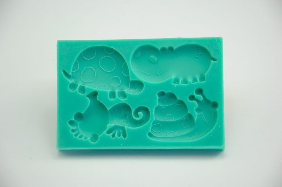 TANGCHU Sugarpaste Moulds Fondant Baking Mold Insects 4.92*3.34*0.39inch Green N3