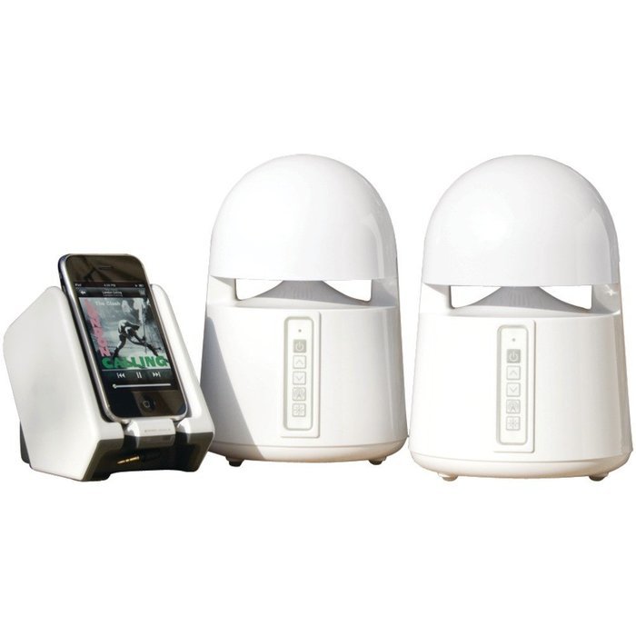 Grace Digital GDI-AQBLT300B Indoor/Outdoor Wireless Speakers with Dual Powered Transmitter for iPhone, Smartphone... N2