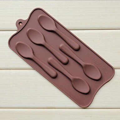 Y&XL&H 5 Hole Spoon Shape Cake Ice Jelly Chocolate Molds,Silicone 22.5&iexcl;&Aacute;10.5&iexcl;&Aacute;1 CM(8.9&iexcl;&Aacute;4.1&iexcl;&Aacute;0.4 INCH)