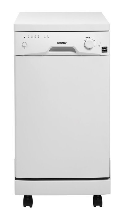 Danby DDW1801MWP 18" Energy Star Rated Portable Dishwasher With 8 Place Settings 6 Wash Cycles Durable Stainless...
